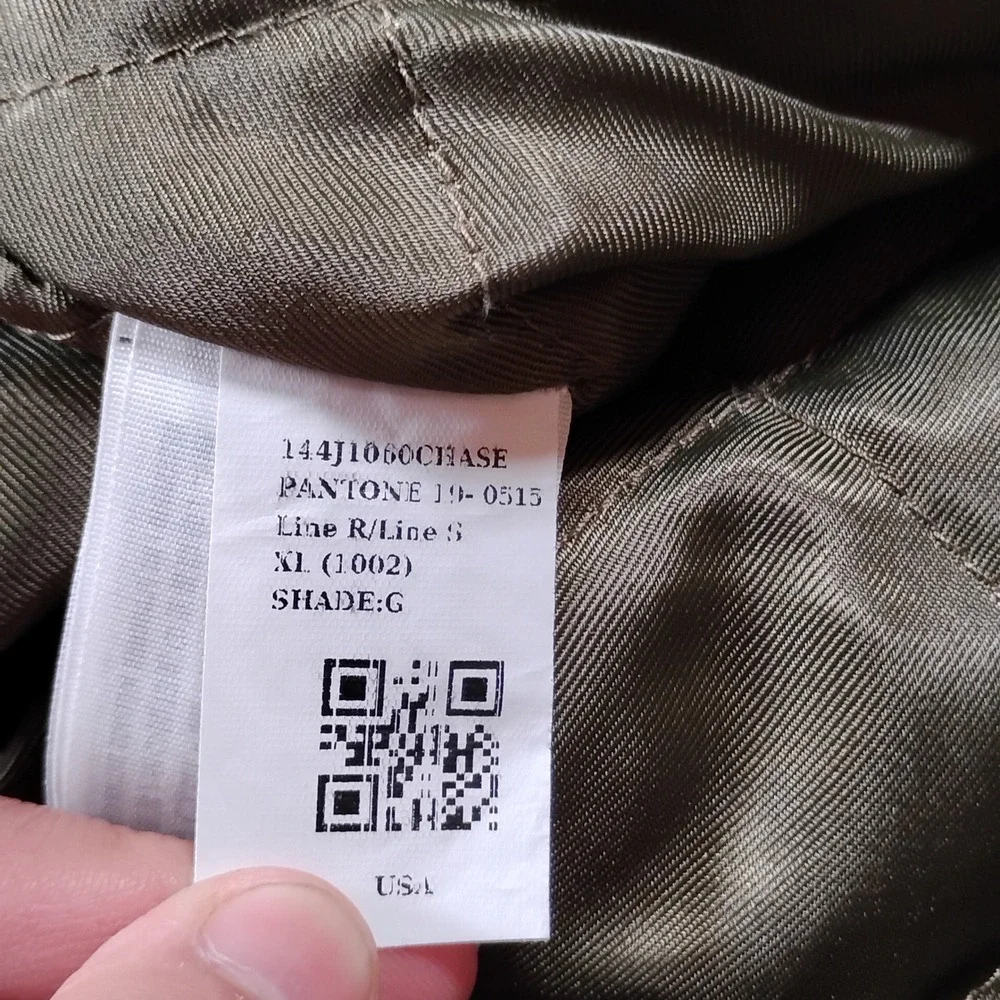 Abercrombie & Fitch Mens XL Olive Green‎ Corduroy Collar Barn Jacket 144-414
